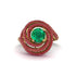 Emerald Double Halo Swirling Engagement Ring - Serena No. 49 image 3