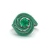 Emerald Double Halo Swirling Engagement Ring - Serena No. 21 image 3