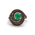 Emerald Double Halo Swirling Engagement Ring - Serena No. 35 image 3