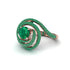 Emerald Double Halo Swirling Engagement Ring - Serena No. 20 image 1