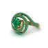 Emerald Double Halo Swirling Engagement Ring - Serena No. 19 image 1