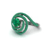 Emerald Double Halo Swirling Engagement Ring - Serena No. 21