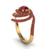 Ruby Double Halo Swirling Engagement Ring - Serena No. 55 image 2