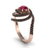 Ruby Double Halo Swirling Engagement Ring - Serena No. 41 image 2