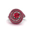 Ruby Double Halo Swirling Engagement Ring - Serena No. 57 image 3
