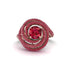 Ruby Double Halo Swirling Engagement Ring - Serena No. 56