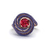 Ruby Double Halo Swirling Engagement Ring - Serena No. 71