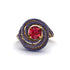 Ruby Double Halo Swirling Engagement Ring - Serena No. 70