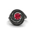 Ruby Double Halo Swirling Engagement Ring - Serena No. 42 image 3