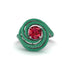 Ruby Double Halo Swirling Engagement Ring - Serena No. 27 image 3