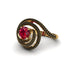 Ruby Double Halo Swirling Engagement Ring - Serena No. 40 image 1