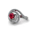 Ruby Double Halo Swirling Engagement Ring - Serena No. 12 image 1