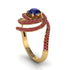 Sapphire Double Halo Swirling Engagement Ring - Serena No. 58 image 2
