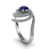 Sapphire Double Halo Swirling Engagement Ring - Serena No. 15 image 2