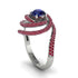 Sapphire Double Halo Swirling Engagement Ring - Serena No. 60 image 2