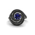 Sapphire Double Halo Swirling Engagement Ring - Serena No. 45 image 3