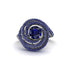 Sapphire Double Halo Swirling Engagement Ring - Serena No. 75 image 3