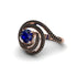 Sapphire Double Halo Swirling Engagement Ring - Serena No. 44 image 1