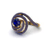 Sapphire Double Halo Swirling Engagement Ring - Serena No. 73 image 1
