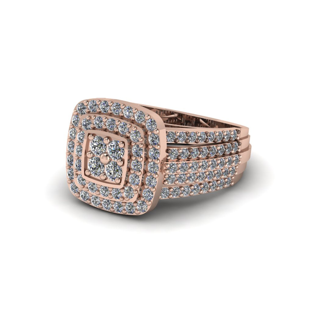 Diamond Double Halo Engagement Ring - Millie No. 2