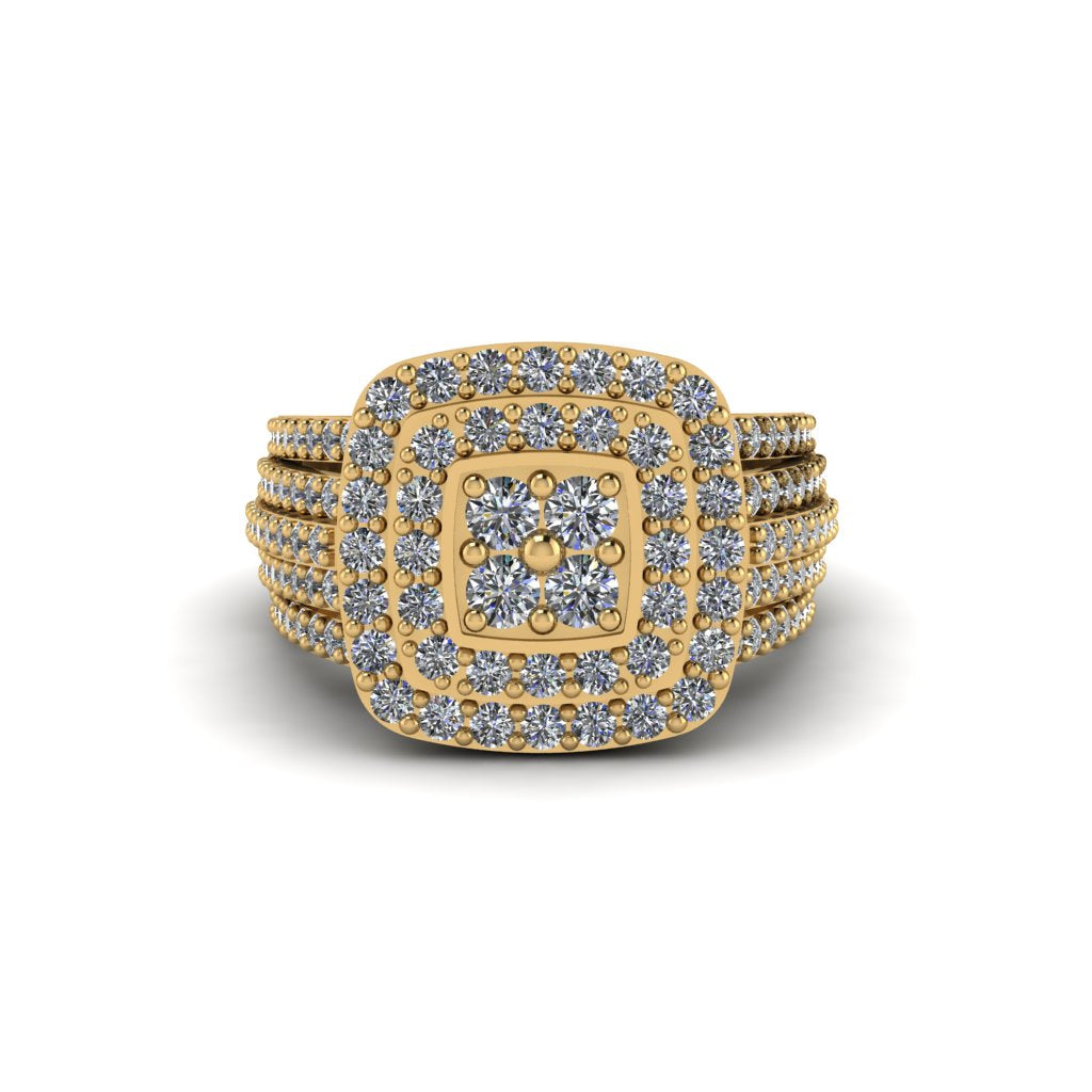 Diamond Double Halo Engagement Ring - Millie No. 1