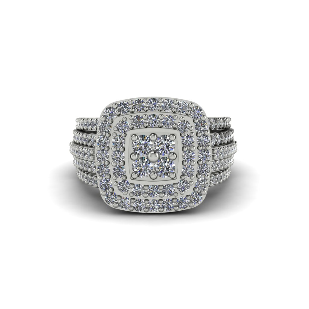 Diamond Double Halo Engagement Ring - Millie No. 3
