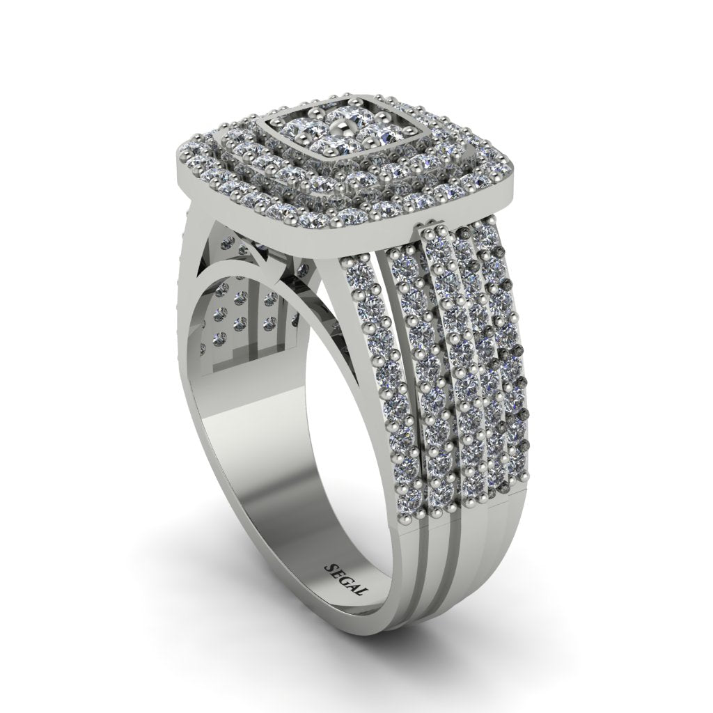 Diamond Double Halo Engagement Ring - Millie No. 3