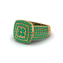 Emerald Double Halo Engagement Ring - Millie No. 4 image 1