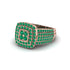 Emerald Double Halo Engagement Ring - Millie No. 5