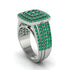 Emerald Double Halo Engagement Ring - Millie No. 6 image 3
