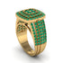 Emerald Double Halo Engagement Ring - Millie No. 4 image 3