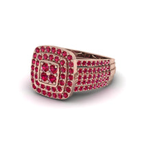 Ruby Double Halo Engagement Ring - Millie No. 11 image 1