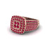 Ruby Double Halo Engagement Ring - Millie No. 11