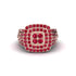 Ruby Double Halo Engagement Ring - Millie No. 11 image 2