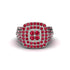 Ruby Double Halo Engagement Ring - Millie No. 12 image 3