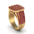 Ruby Double Halo Engagement Ring - Millie No. 10
