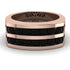 Black Diamond Double Row Wedding Band - Kai No. 8