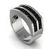 Black Diamond Double Row Wedding Band - Kai No. 9 image 1