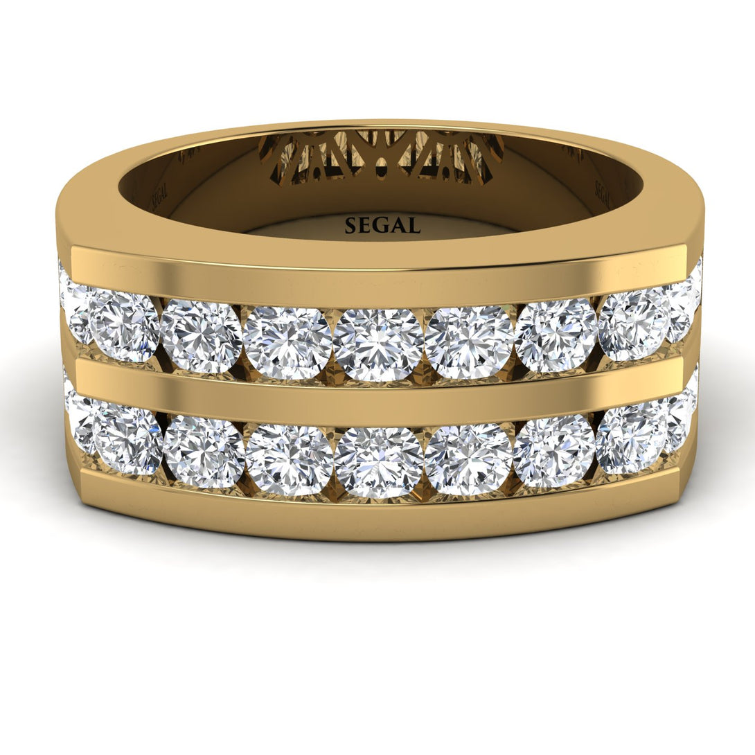 Diamond Double Row Wedding Band - Kai No. 1