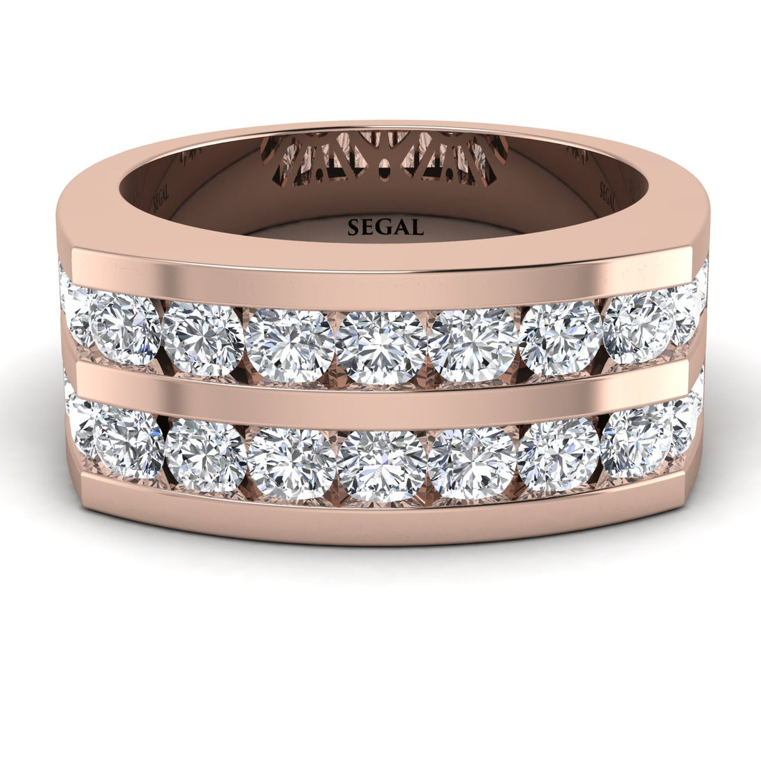 Diamond Double Row Wedding Band - Kai No. 2