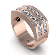 Diamond Double Row Wedding Band - Kai No. 2 image 1