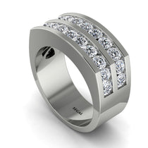 Diamond Double Row Wedding Band - Kai No. 3 image 1
