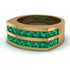 Emerald Double Row Wedding Band - Kai No. 4 image 2