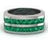 Emerald Double Row Wedding Band - Kai No. 6