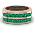 Emerald Double Row Wedding Band - Kai No. 5 image 3
