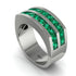 Emerald Double Row Wedding Band - Kai No. 6 image 1