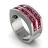 Ruby Double Row Wedding Band - Kai No. 12