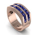 Sapphire Double Row Wedding Band - Kai No. 14