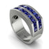 Sapphire Double Row Wedding Band - Kai No. 15