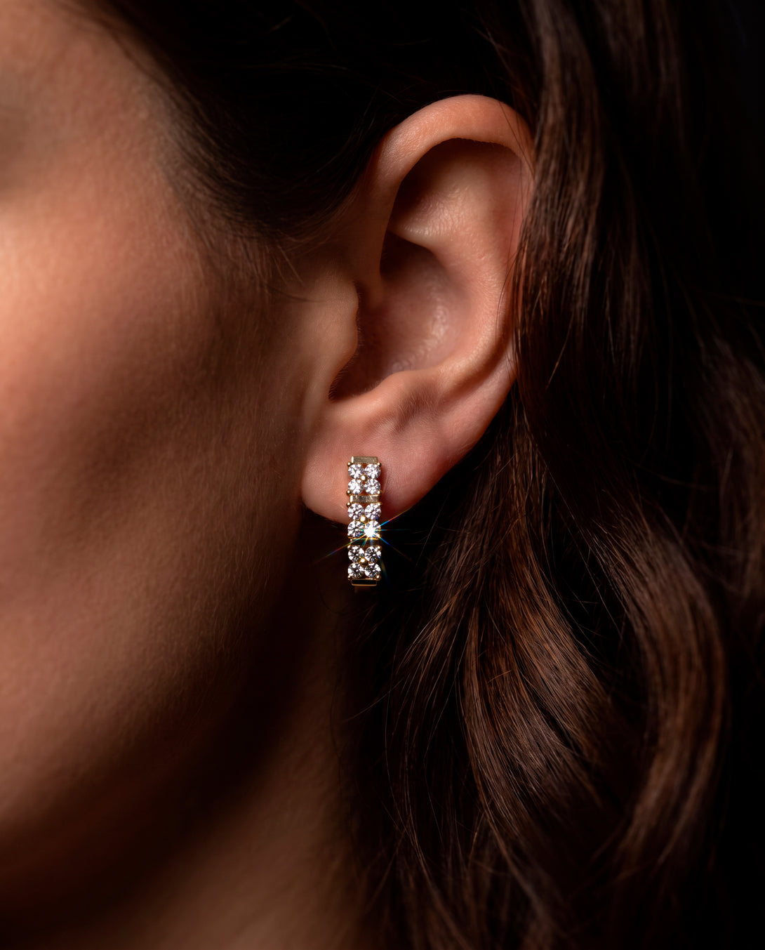 Diamond Minimalist Earrings - Elliot No. 1